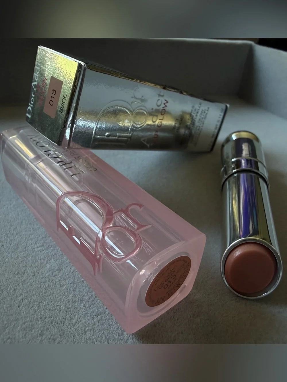 Dior Women New Dior Addict Lip Glow 013 Beige Nude Balm Hydrating Luxury